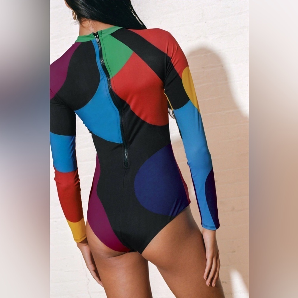Mara Hoffman Reese Surf Swim Suit X Small Vacation Resortwear Surfing Beach - Picture 4 of 10